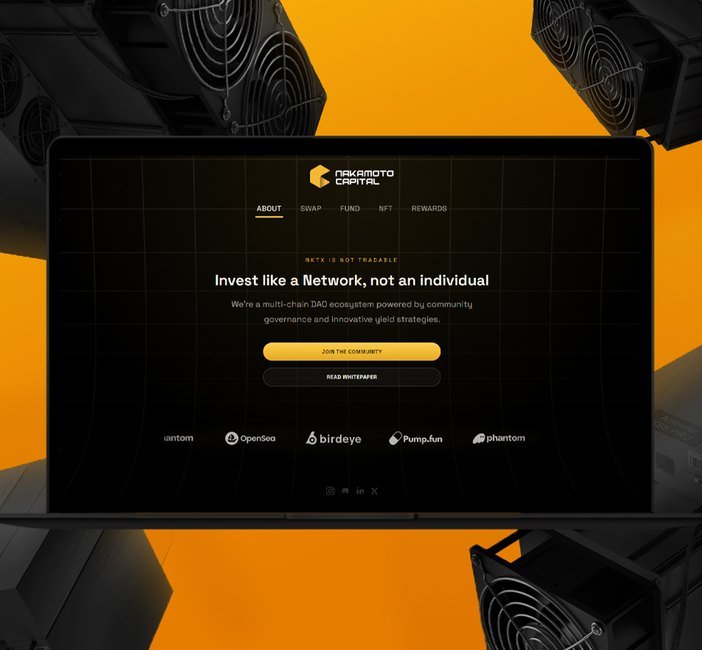 Nakamoto Capital — web design